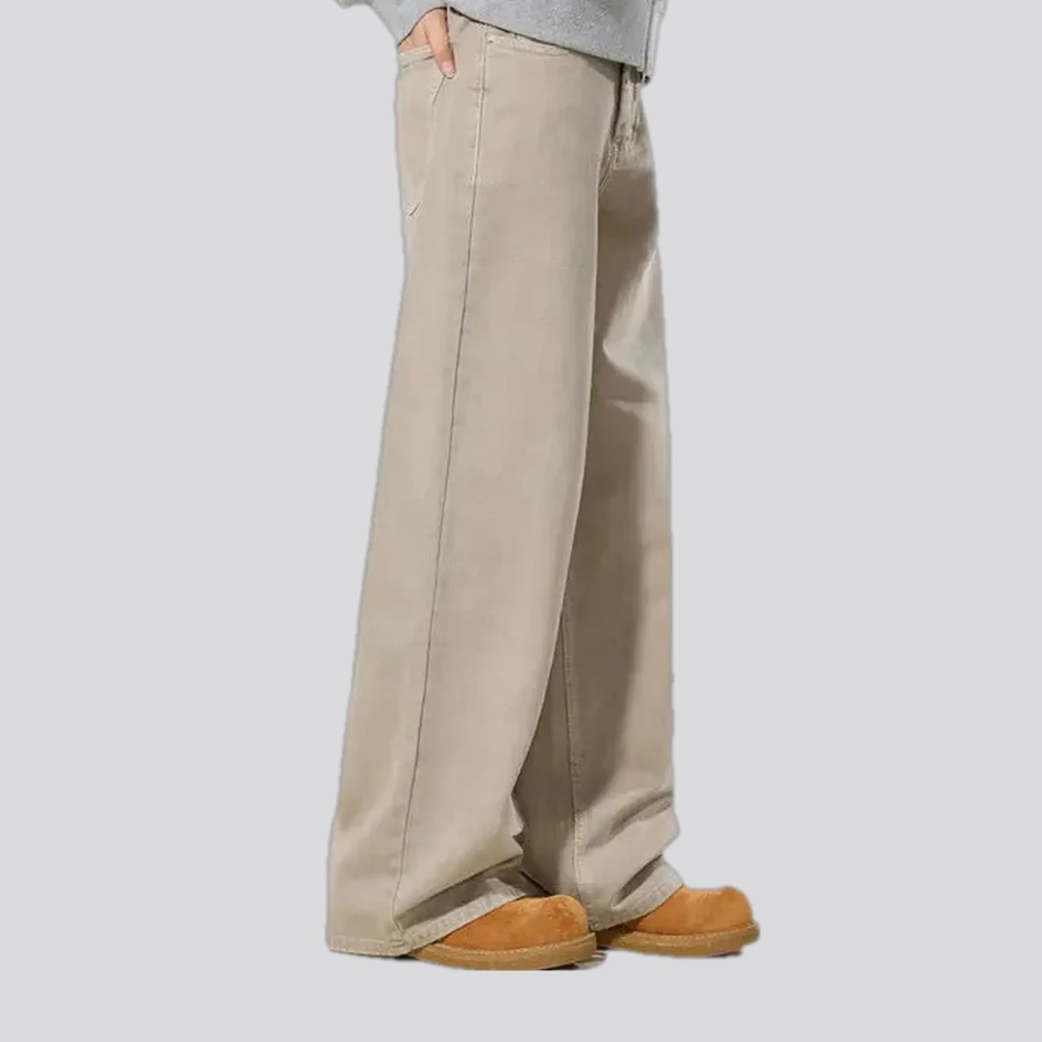 Fashionable mid rise men's jeans pants