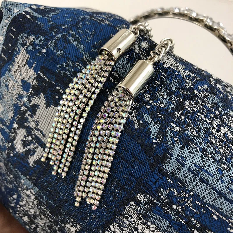 Faux Denim Bucket Bag