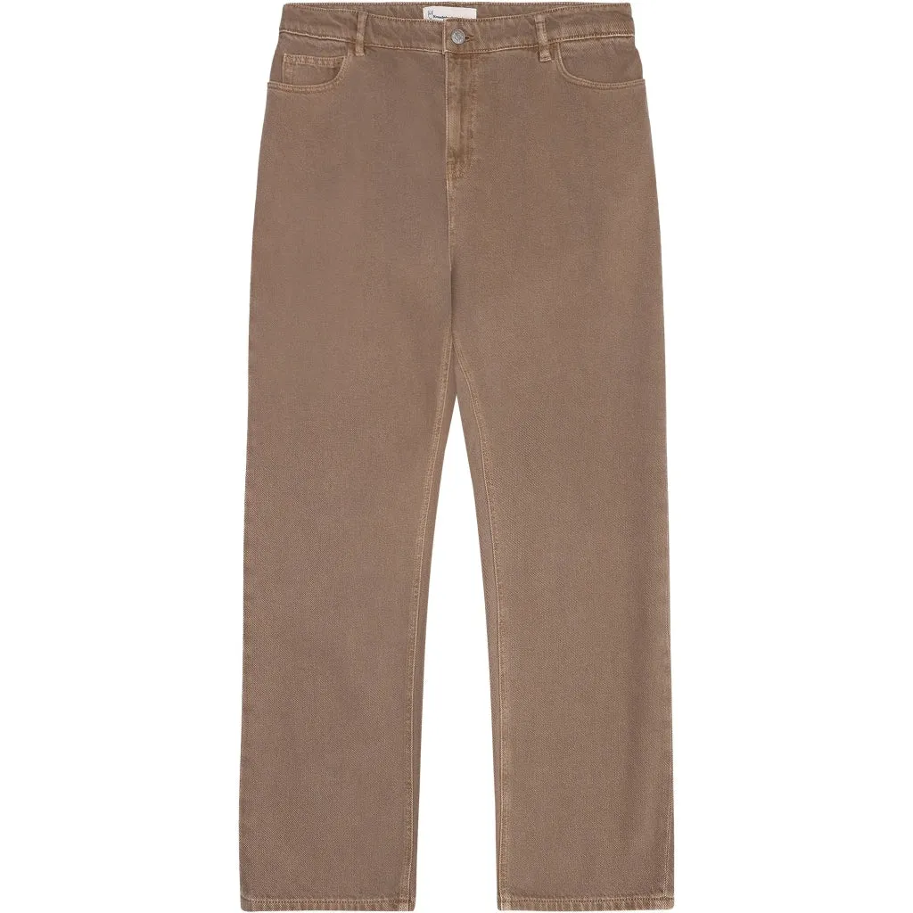 flint 5-pocket twill pants in tiramisu
