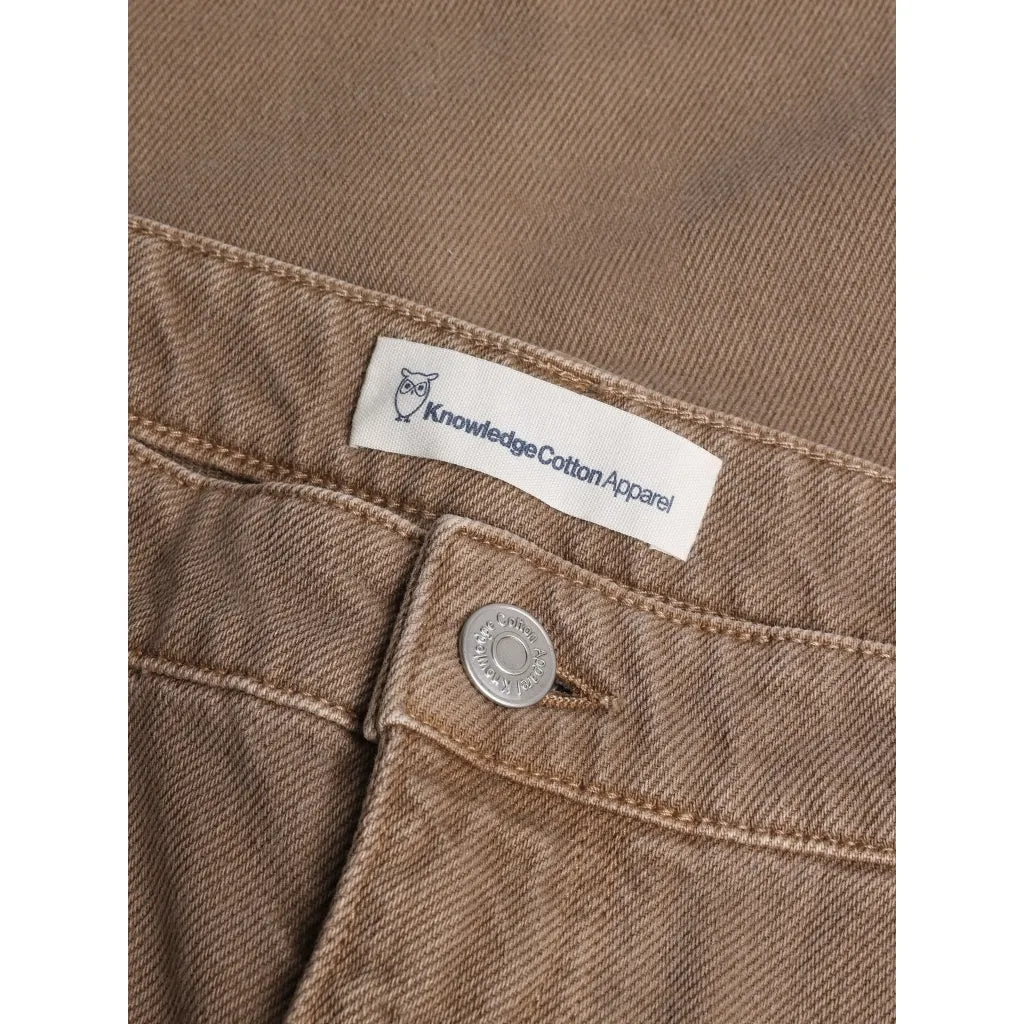 flint 5-pocket twill pants in tiramisu