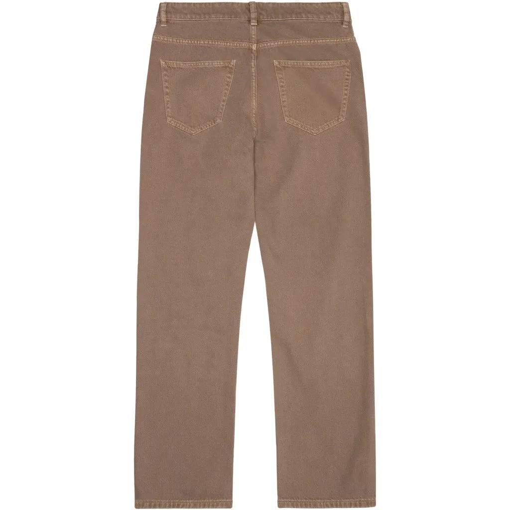 flint 5-pocket twill pants in tiramisu