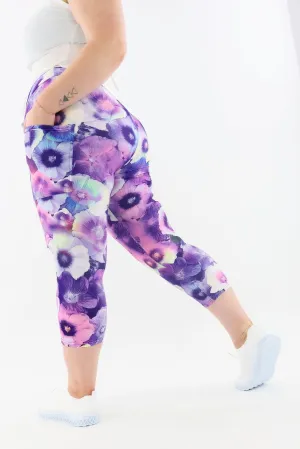 Floricultural - Casual - Capri Leggings - Pockets