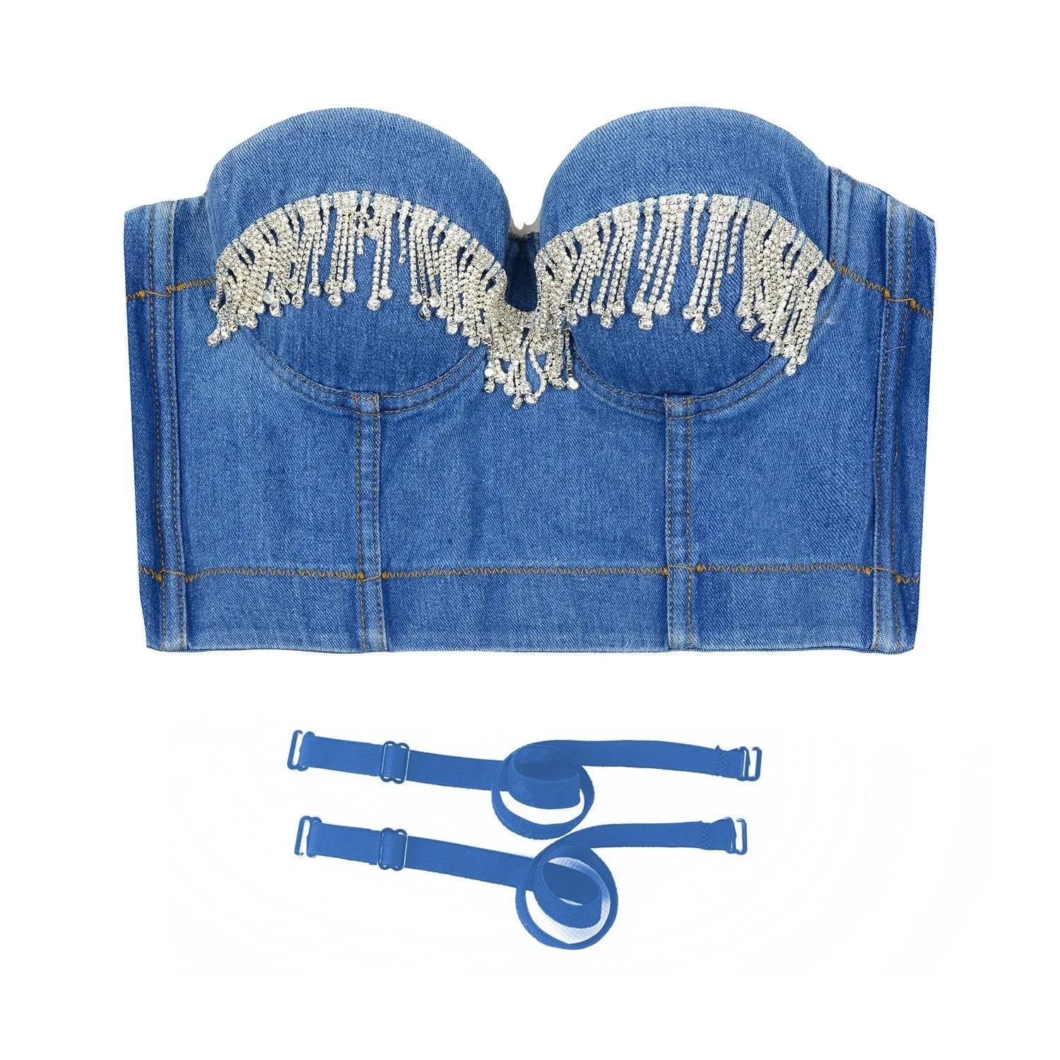 Fringe Deium Sexy Women's Bustier Crop Top Club Party Corset Top Bra