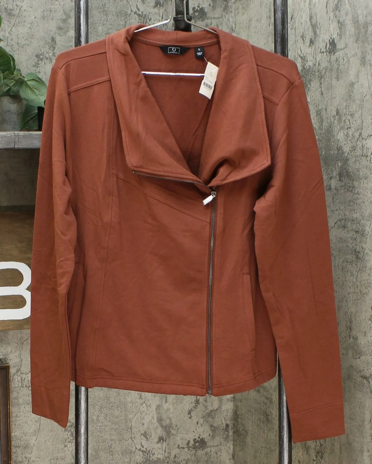 G by Giuliana Women's Jet Set French Terry Moto Jacket