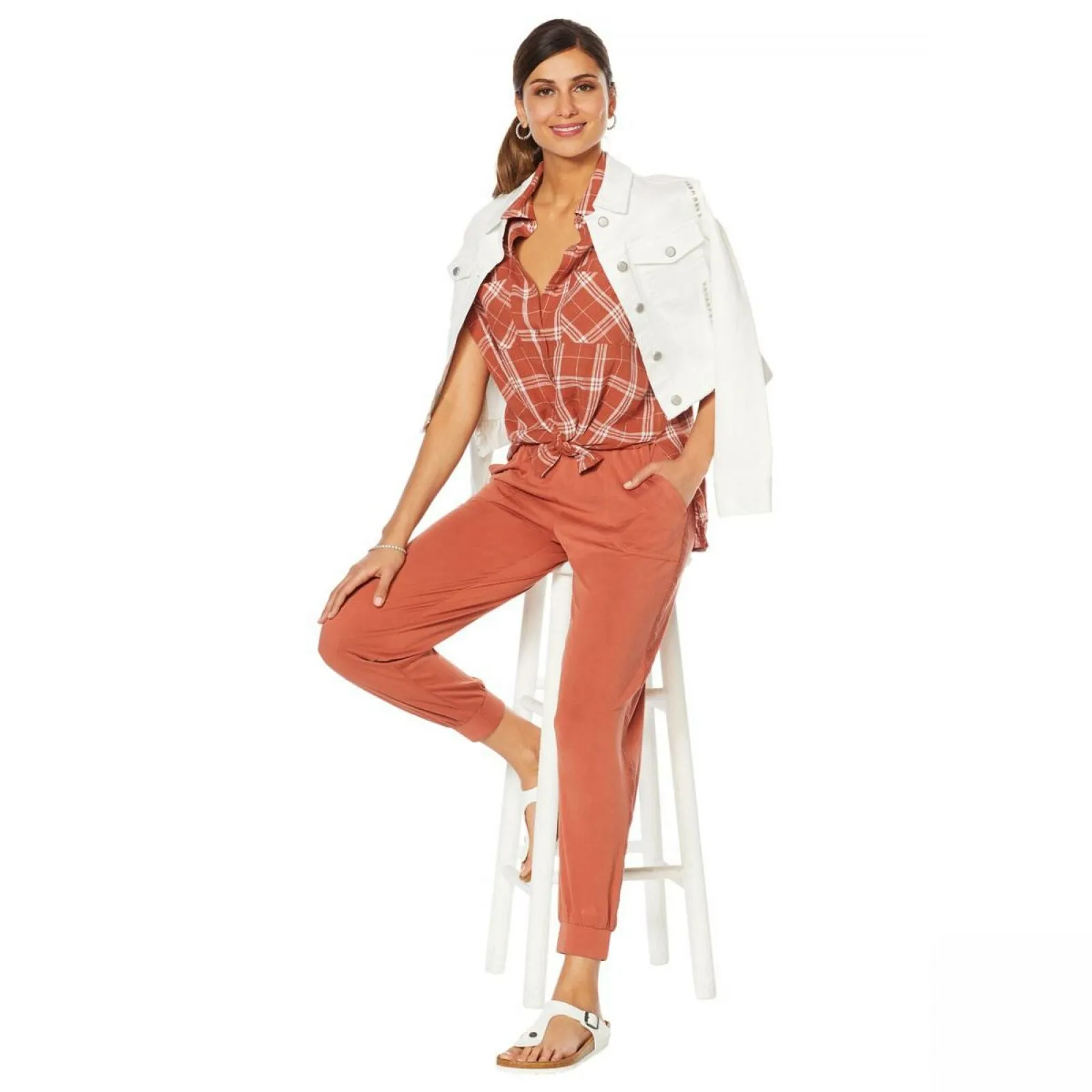 G by Giuliana Women's Petite Luxe Knit Ankle Pants