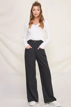 Gelia Girdle High-Waist Twill Pants