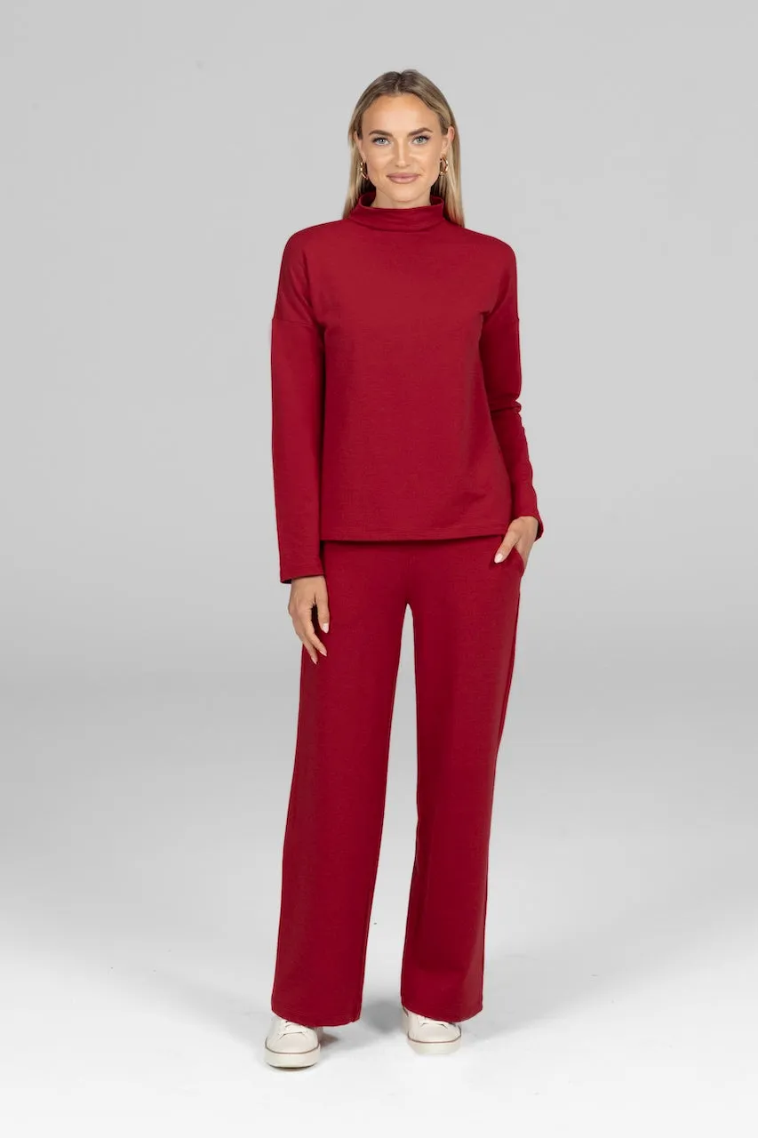 GEMMA TERRY PANT: RED