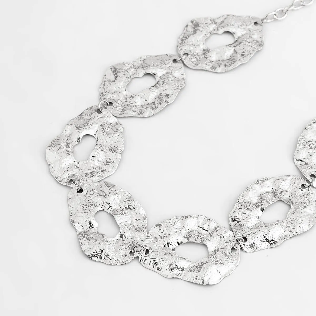 Geometric Irregular Hollow Round Disk Waist Chain