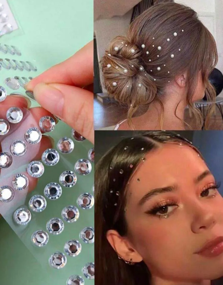 Glam Hair & Face Rhinestone Stickers