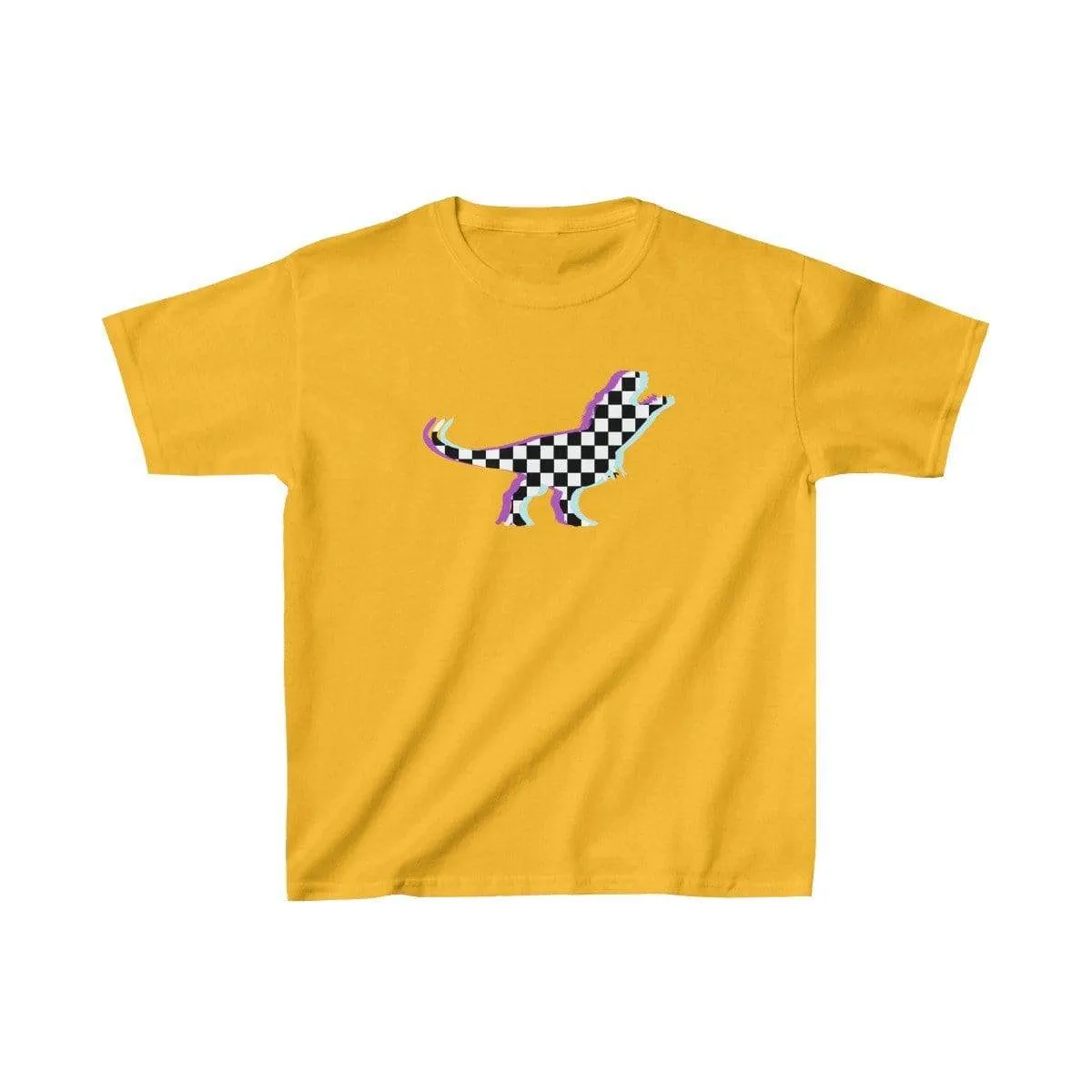 Glitch Aesthetic TRex Checker T-Shirt Kids