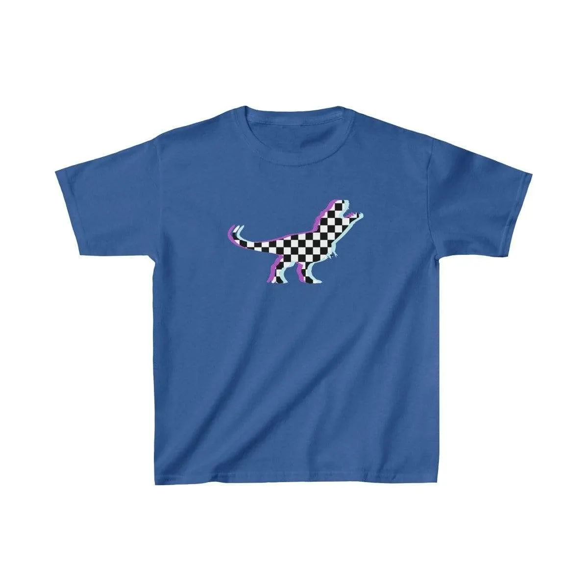 Glitch Aesthetic TRex Checker T-Shirt Kids