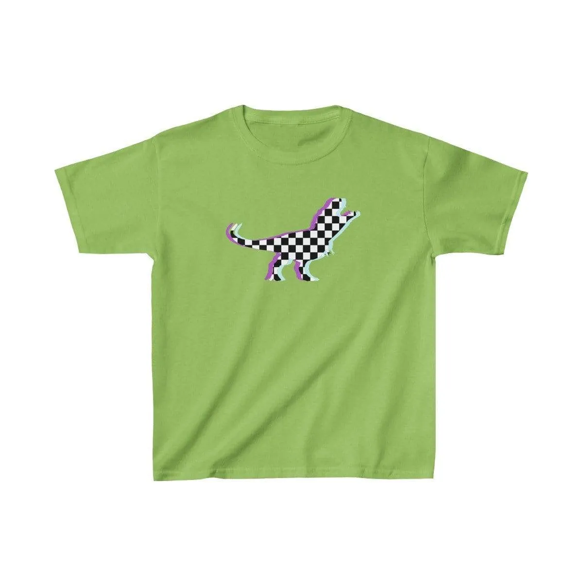 Glitch Aesthetic TRex Checker T-Shirt Kids