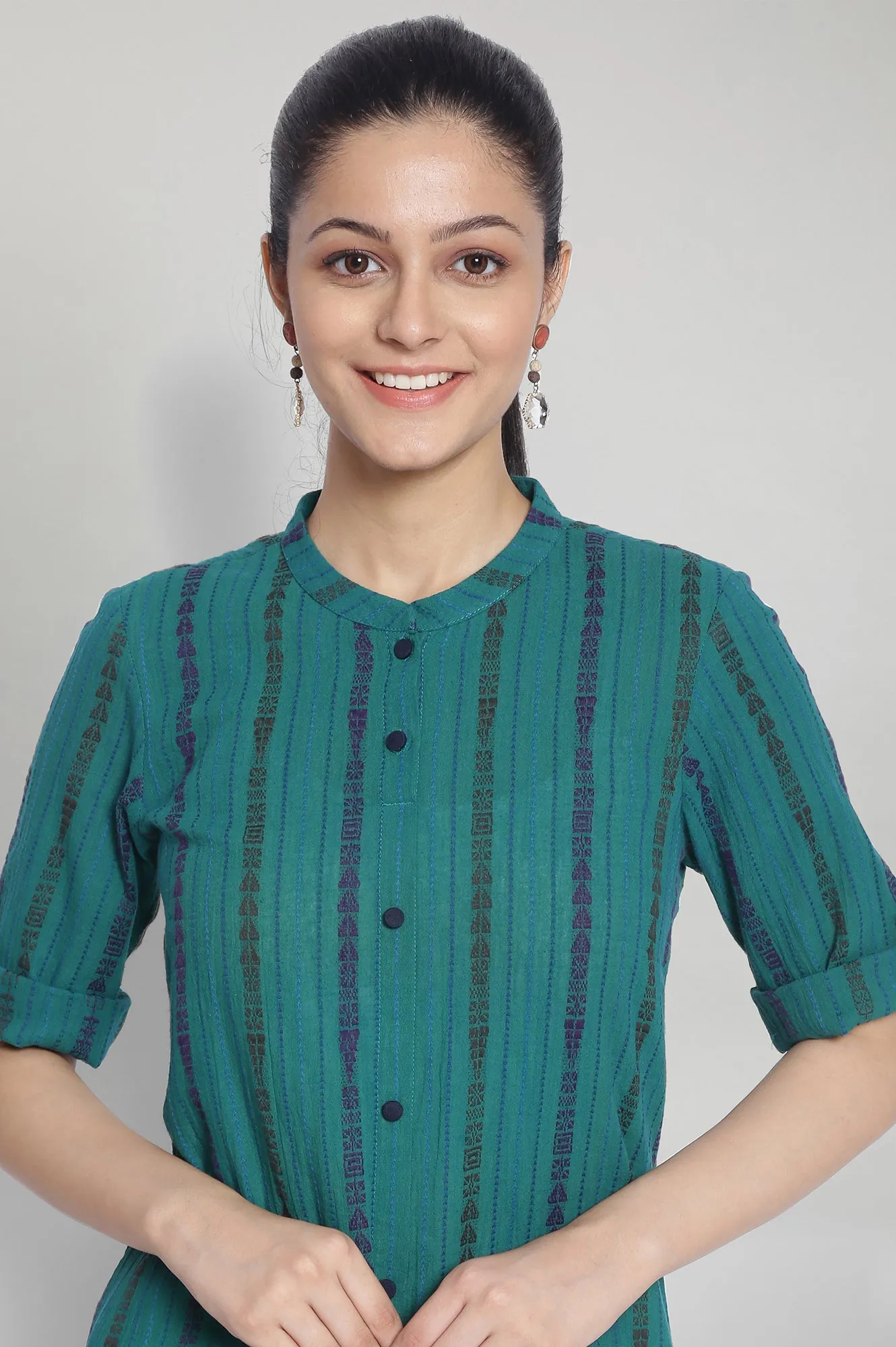 Green Ethnic kurta and Palazzo Set