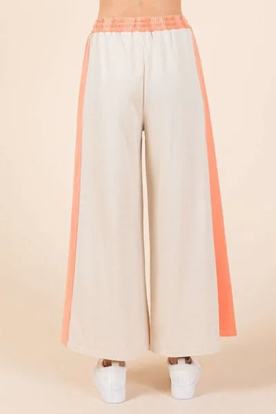 Hazel Blues® |  Mittoshop Color Block Wide Leg  Pants