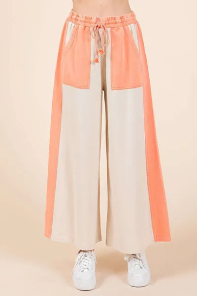 Hazel Blues® |  Mittoshop Color Block Wide Leg  Pants