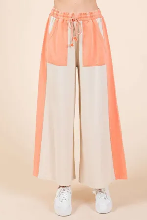Hazel Blues® |  Mittoshop Color Block Wide Leg  Pants