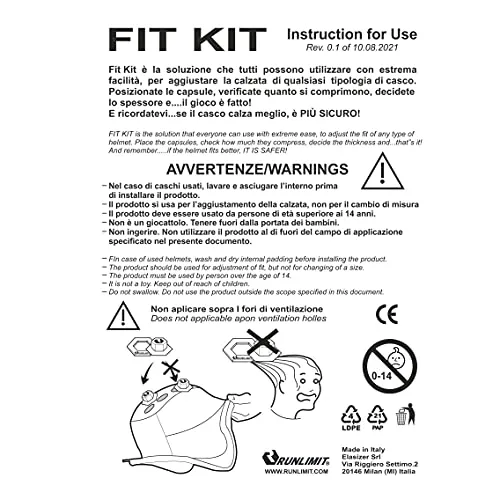 Helmet Size Correction Fit Kit