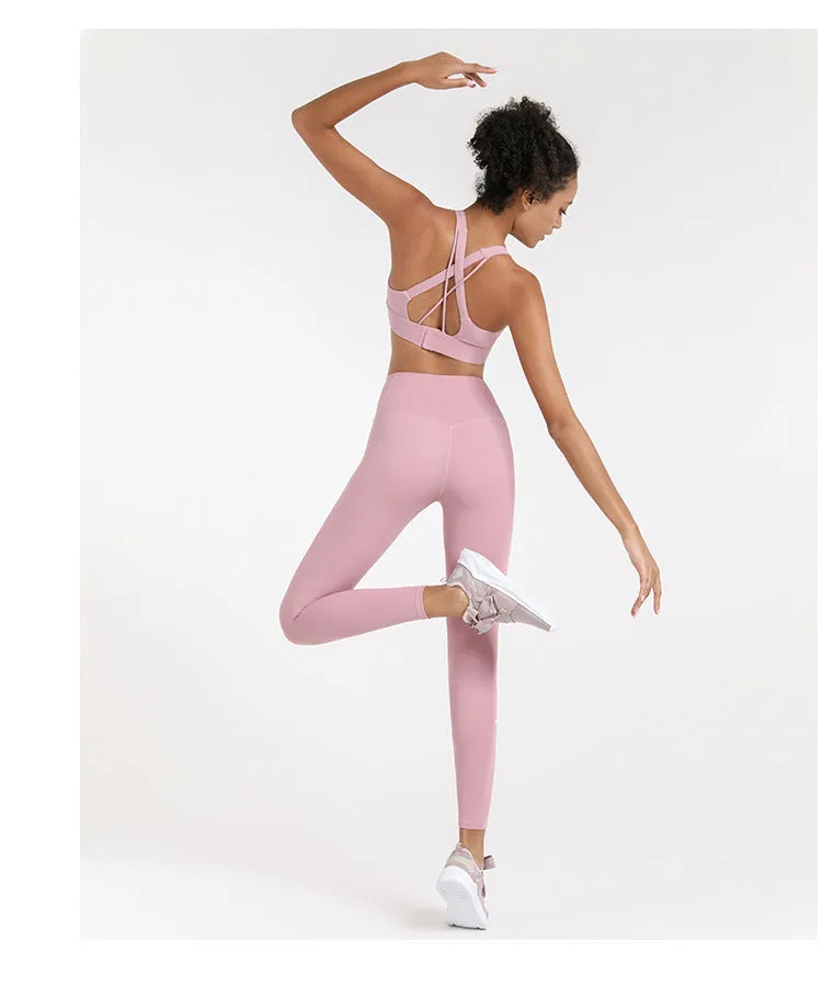 High Impact Sports Bra Yoga Full Length Workout Legging Activewear Women Yoga Set