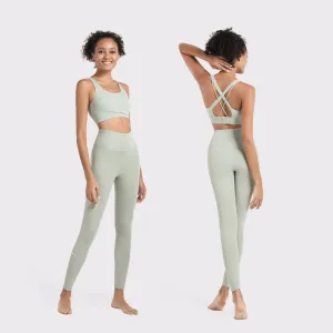 High Impact Sports Bra Yoga Full Length Workout Legging Activewear Women Yoga Set
