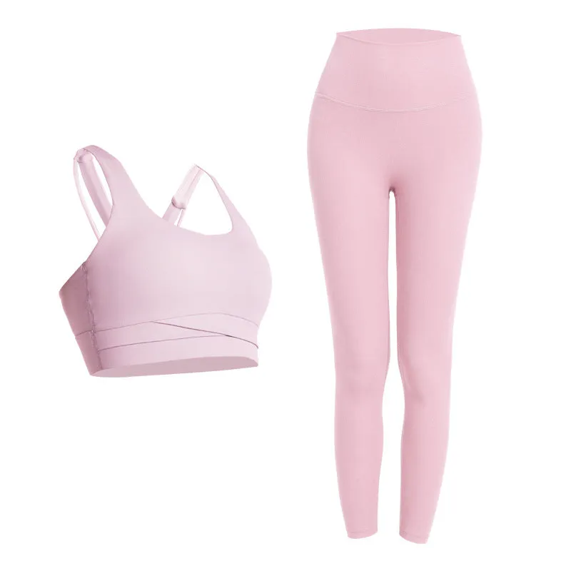 High Impact Sports Bra Yoga Full Length Workout Legging Activewear Women Yoga Set