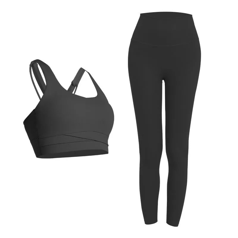 High Impact Sports Bra Yoga Full Length Workout Legging Activewear Women Yoga Set