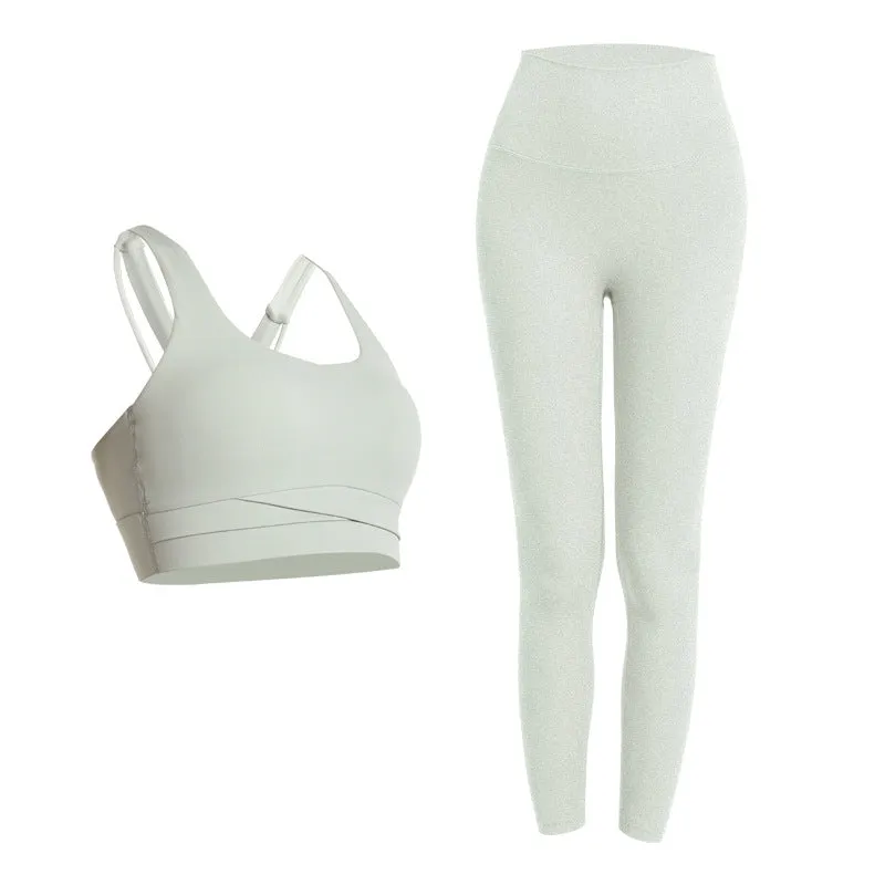 High Impact Sports Bra Yoga Full Length Workout Legging Activewear Women Yoga Set