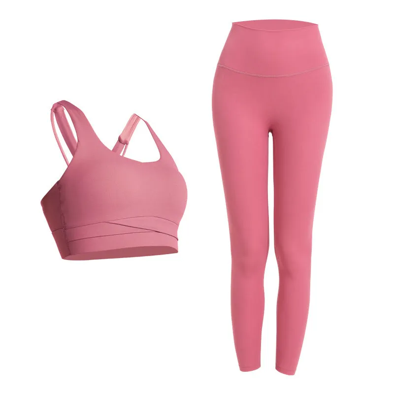 High Impact Sports Bra Yoga Full Length Workout Legging Activewear Women Yoga Set