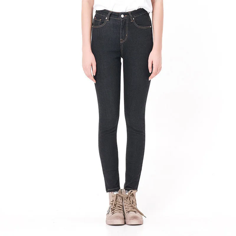 High Waist jeans High Elastic plus size Women Jeans woman femme washed casual skinny pencil Denim pants