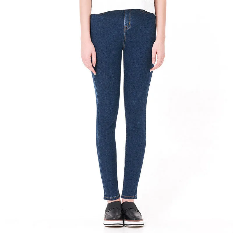High Waist jeans High Elastic plus size Women Jeans woman femme washed casual skinny pencil Denim pants