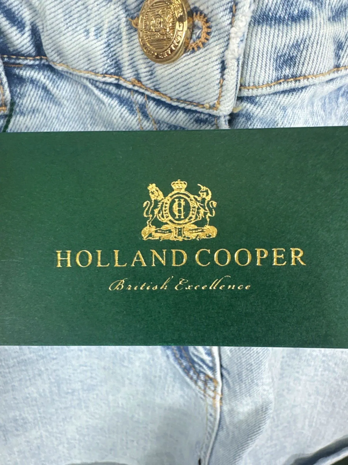 Holland Cooper Light Stone Wash Utility Playsuit UK 10