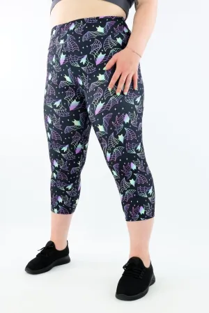Holographic Bats - Casual - Capri Leggings