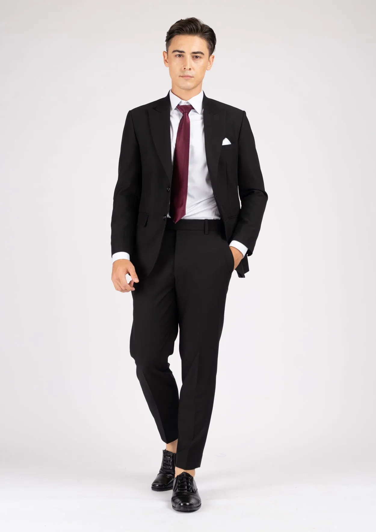 Hudson Midnight Black Stretch Suit