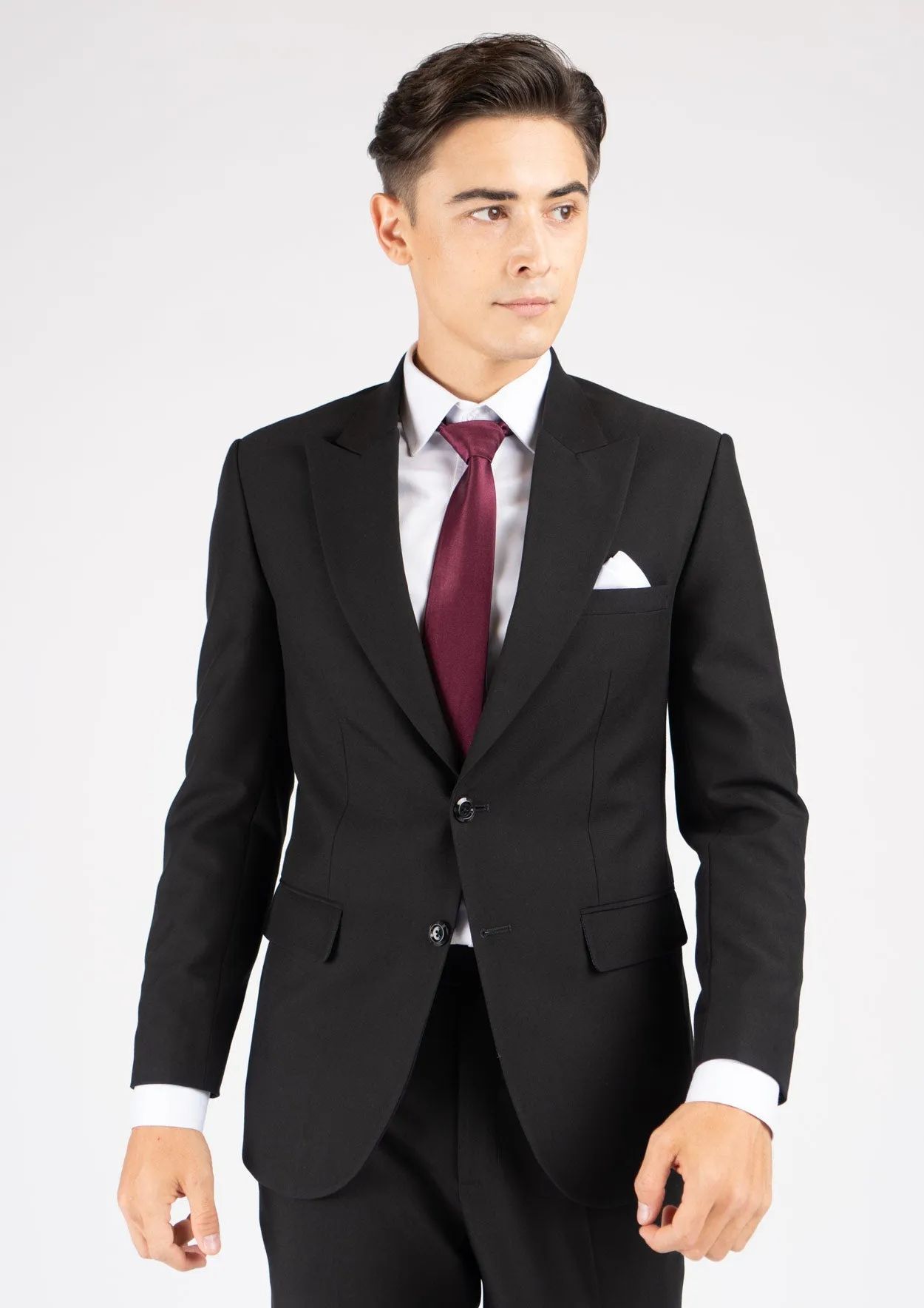 Hudson Midnight Black Stretch Suit