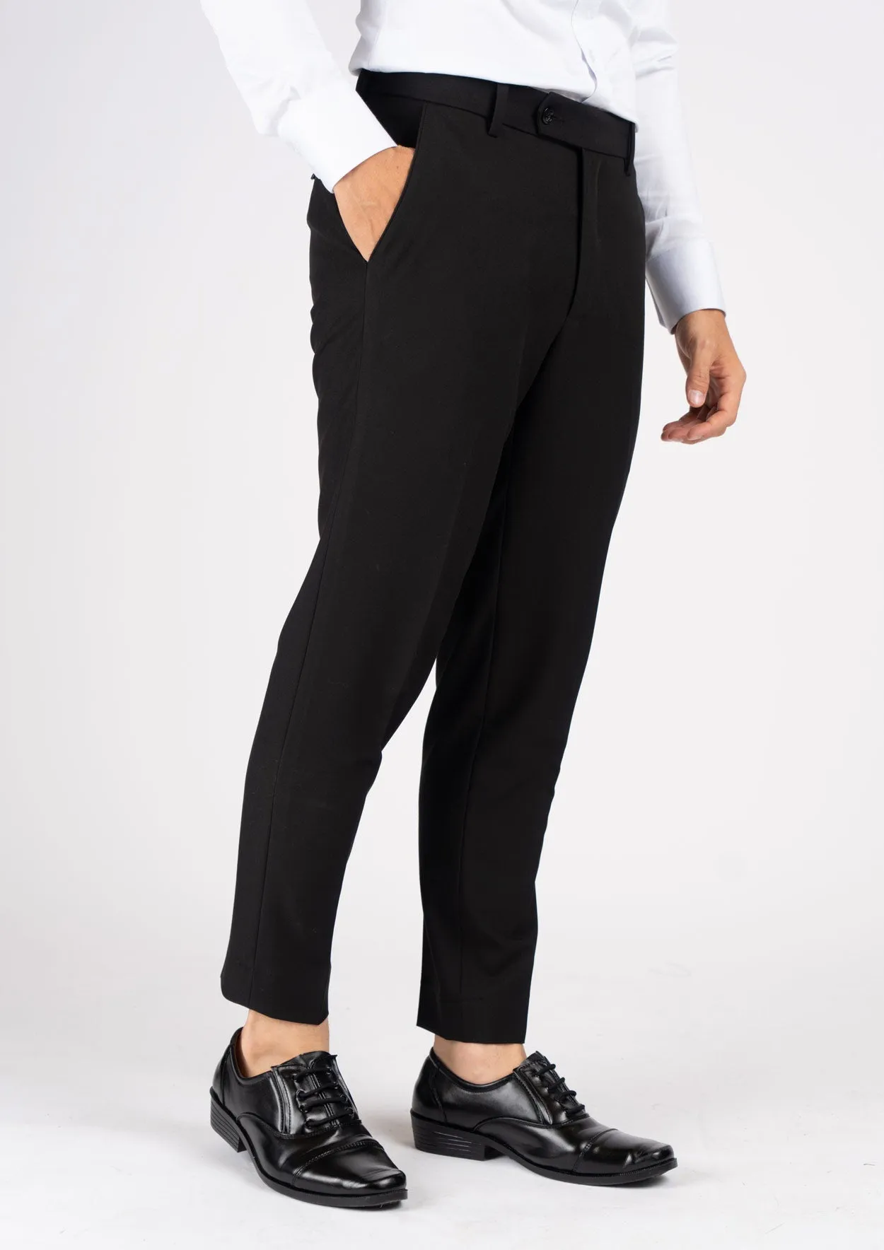 Hudson Midnight Black Stretch Suit