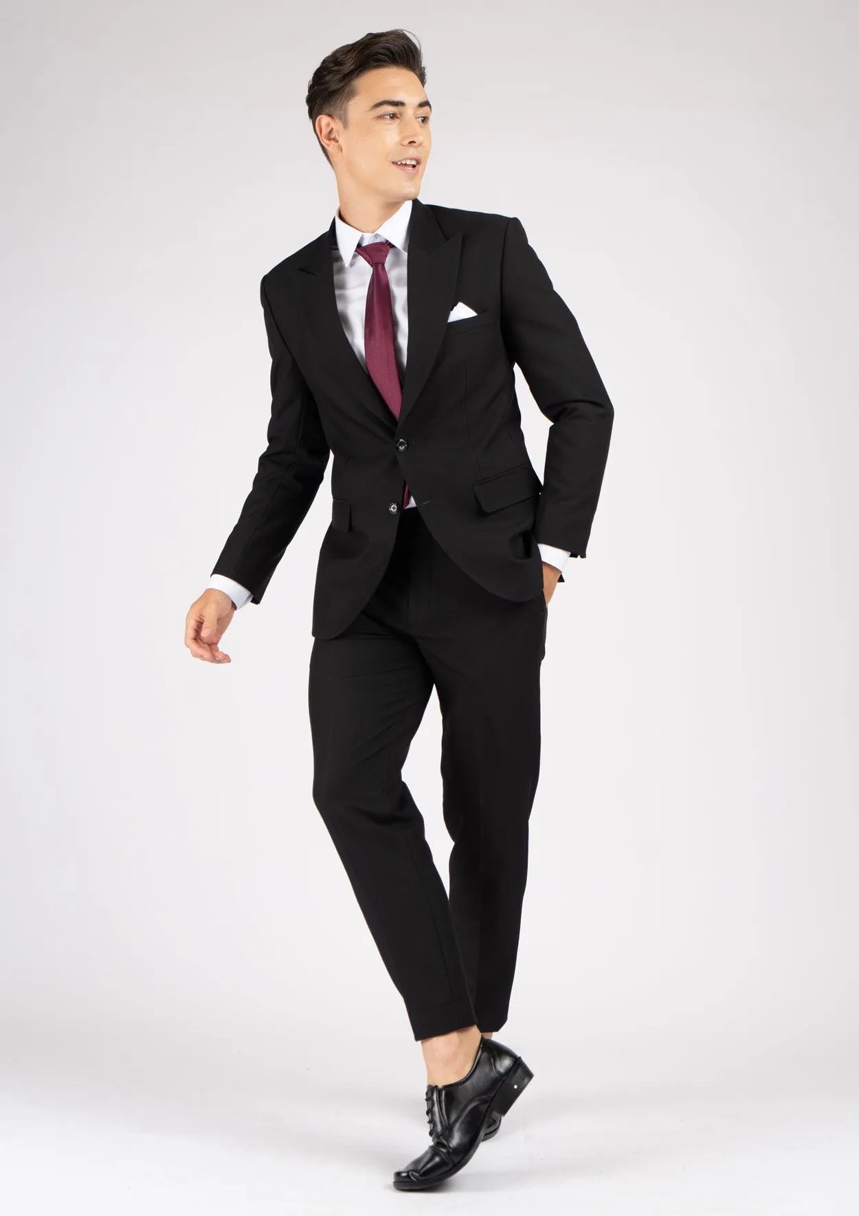 Hudson Midnight Black Stretch Suit
