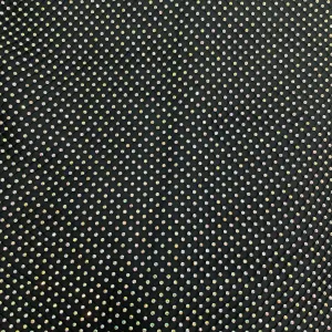 Imported Rhinestone Embroidery Black Mesh Net Fabric