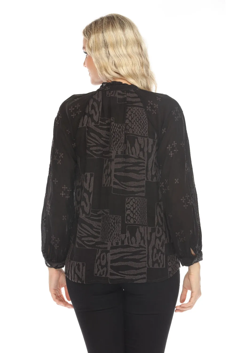 Johnny Was Molli Embroidered Button-Down Blouse C19924-O