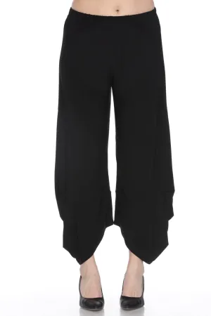 Joseph Ribkoff Black Asymmetric Hem Balloon Wide Leg Pants 243082