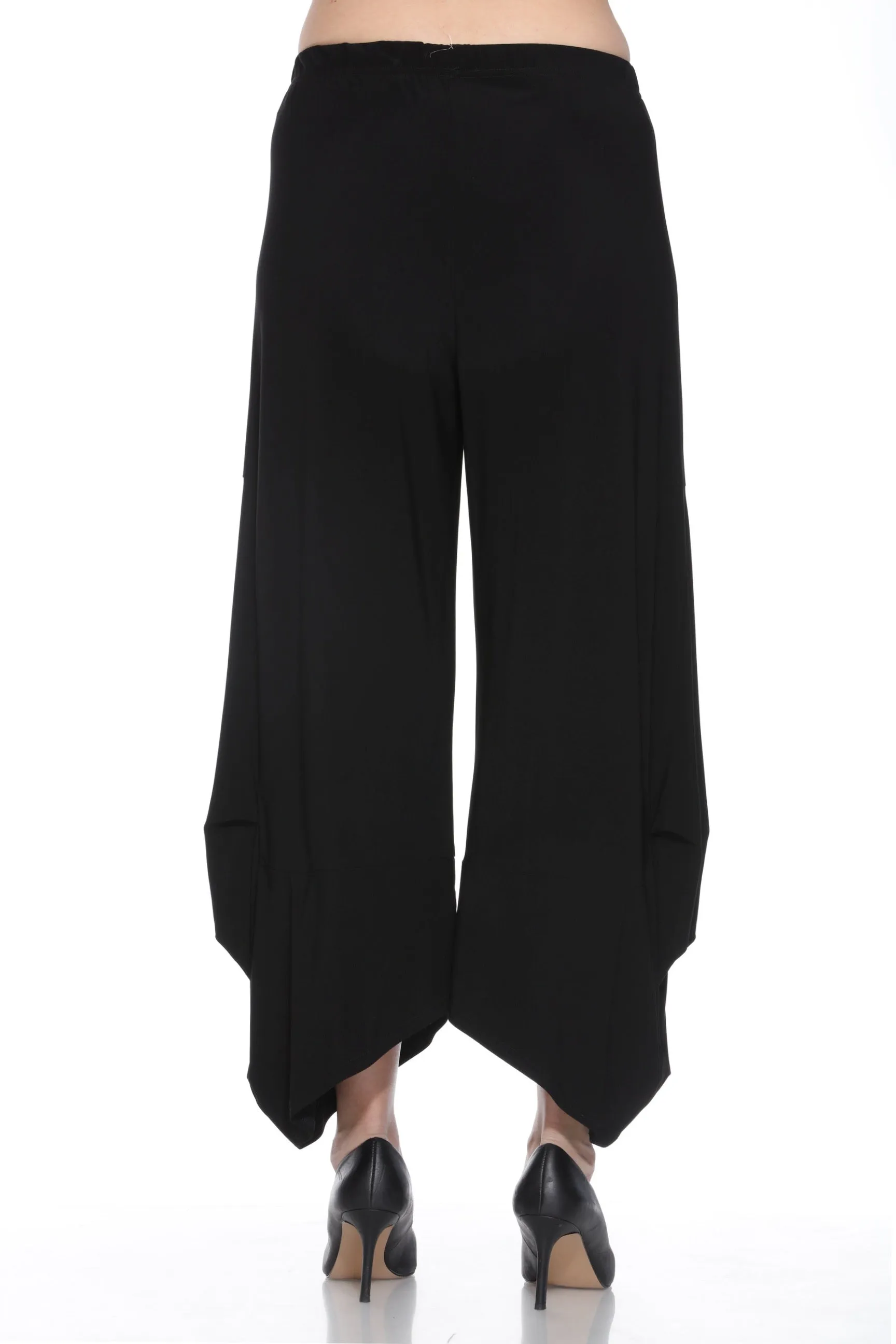 Joseph Ribkoff Black Asymmetric Hem Balloon Wide Leg Pants 243082