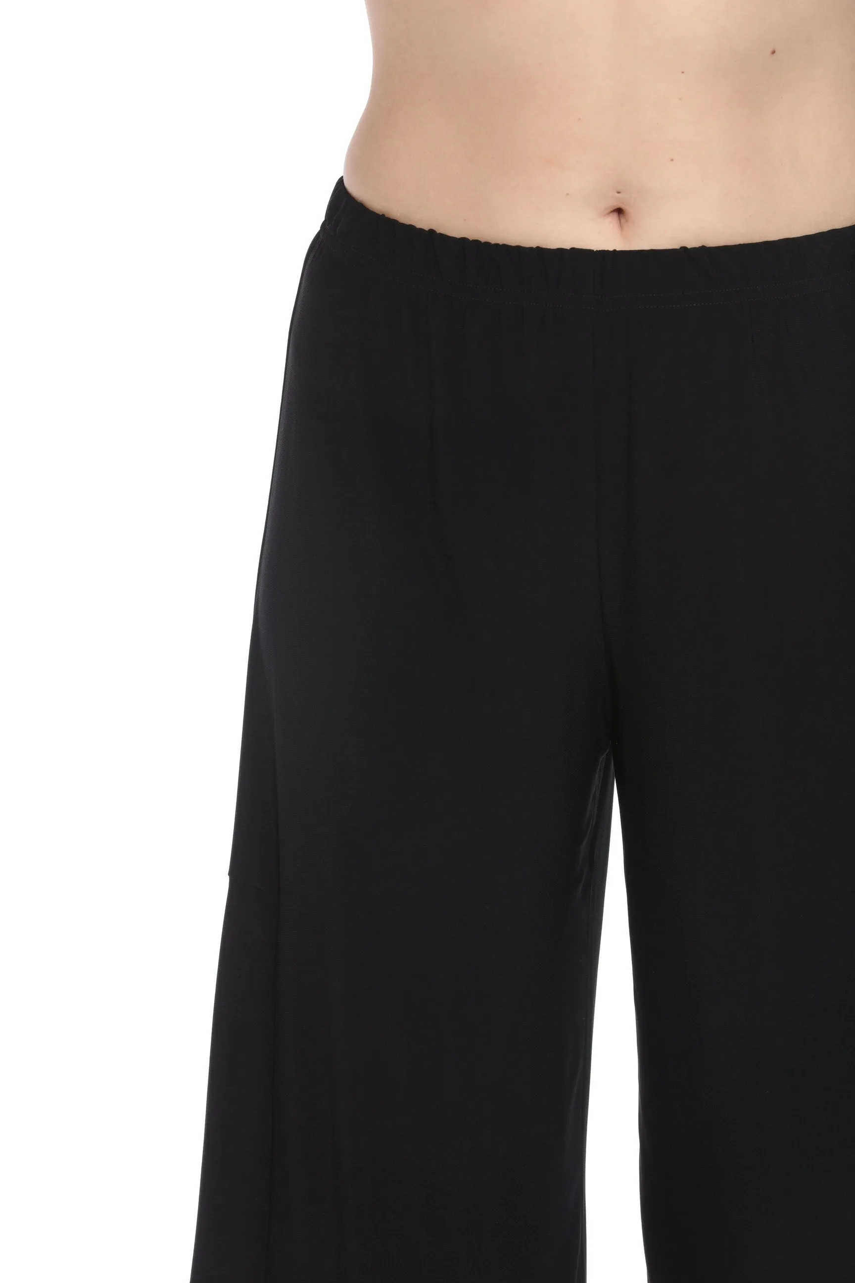 Joseph Ribkoff Black Asymmetric Hem Balloon Wide Leg Pants 243082