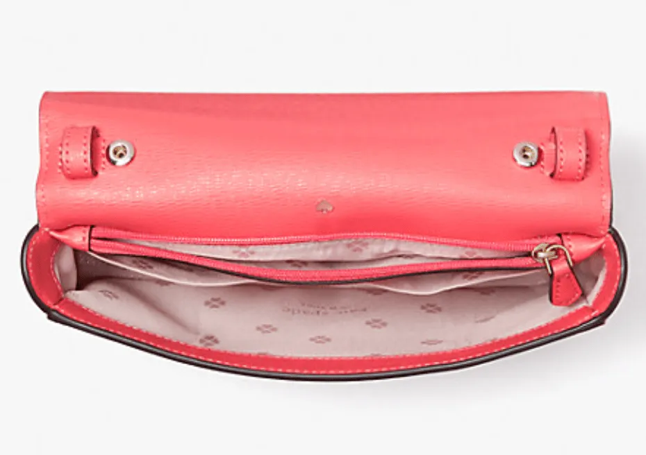 Kate Spade Spencer Dots Chain Wallet Chain Crossbody Clutch Peach Melba Multi