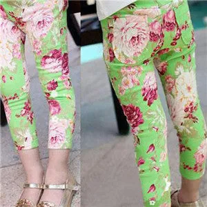 Kids Leggings Summer Girl Legging Floral Skinny Pencil Pants for Girls Children Pants