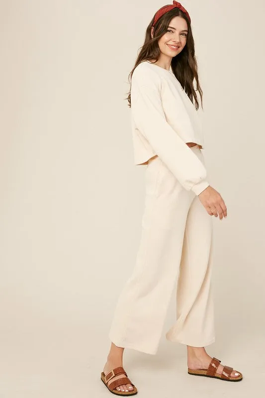 Knit Sweat Top and Pants Lounge Set (Various colors), Le Lis