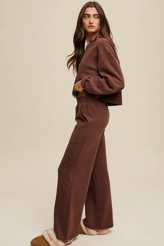 Knit Sweat Top and Pants Lounge Set (Various colors), Le Lis