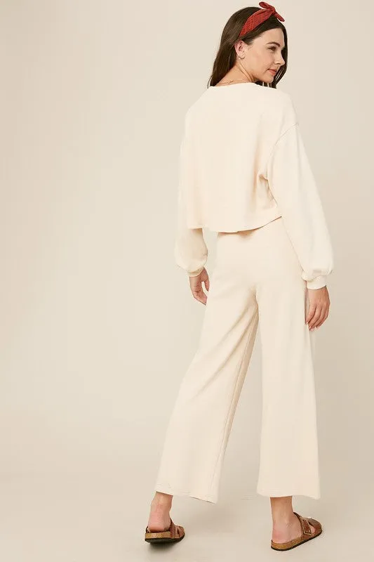 Knit Sweat Top and Pants Lounge Set (Various colors), Le Lis