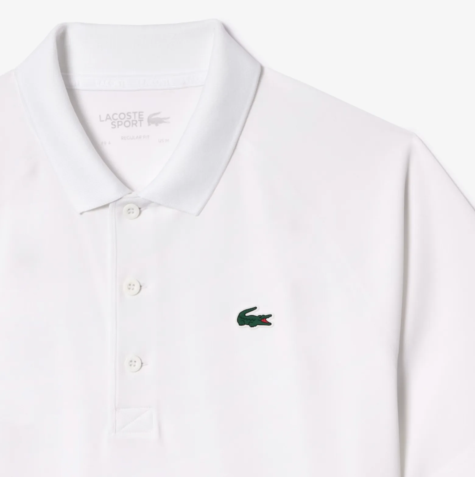 Lacoste Men's Sport Abrasion-Resistant Interlock Polo White