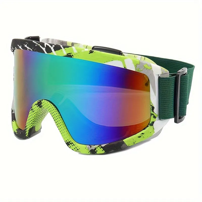 Large Frame Single-Layer Anti-Fog Windproof Outdoor Sports Glasses for Skiing