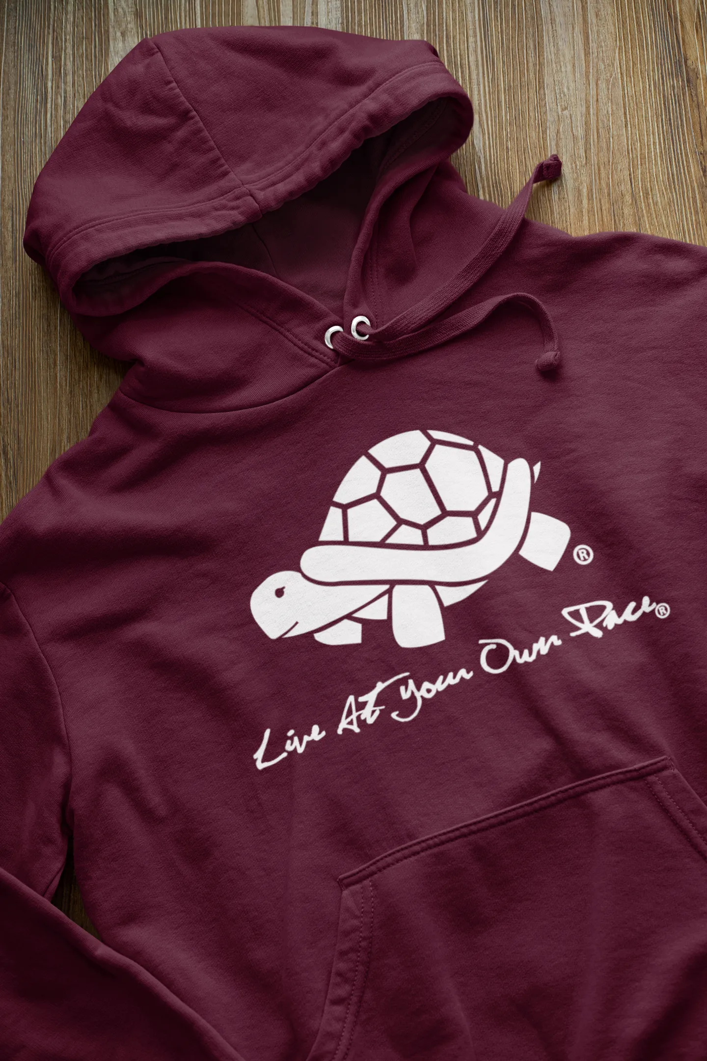 LAYOP Turtle Hoodie [Maroon/White]