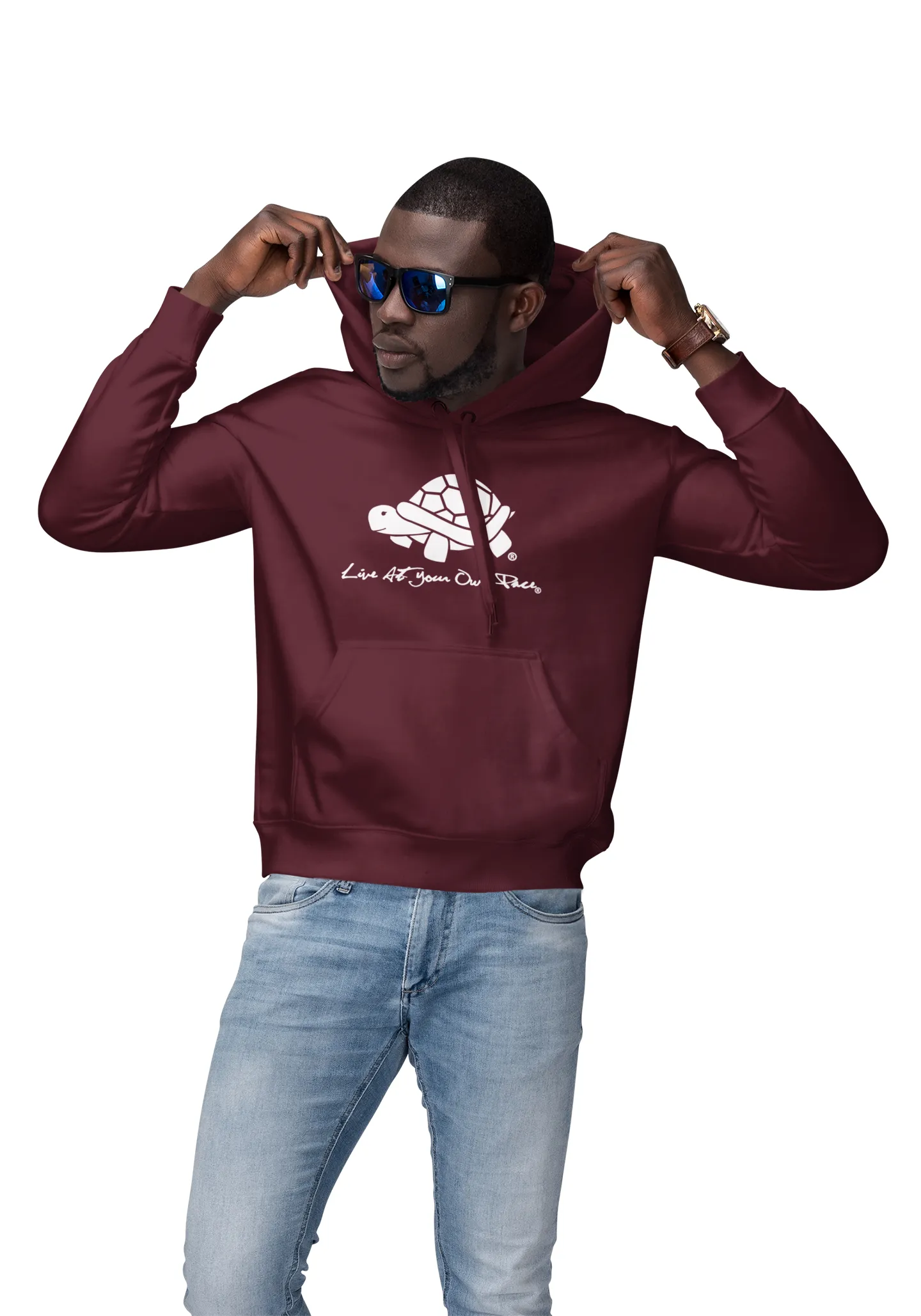 LAYOP Turtle Hoodie [Maroon/White]