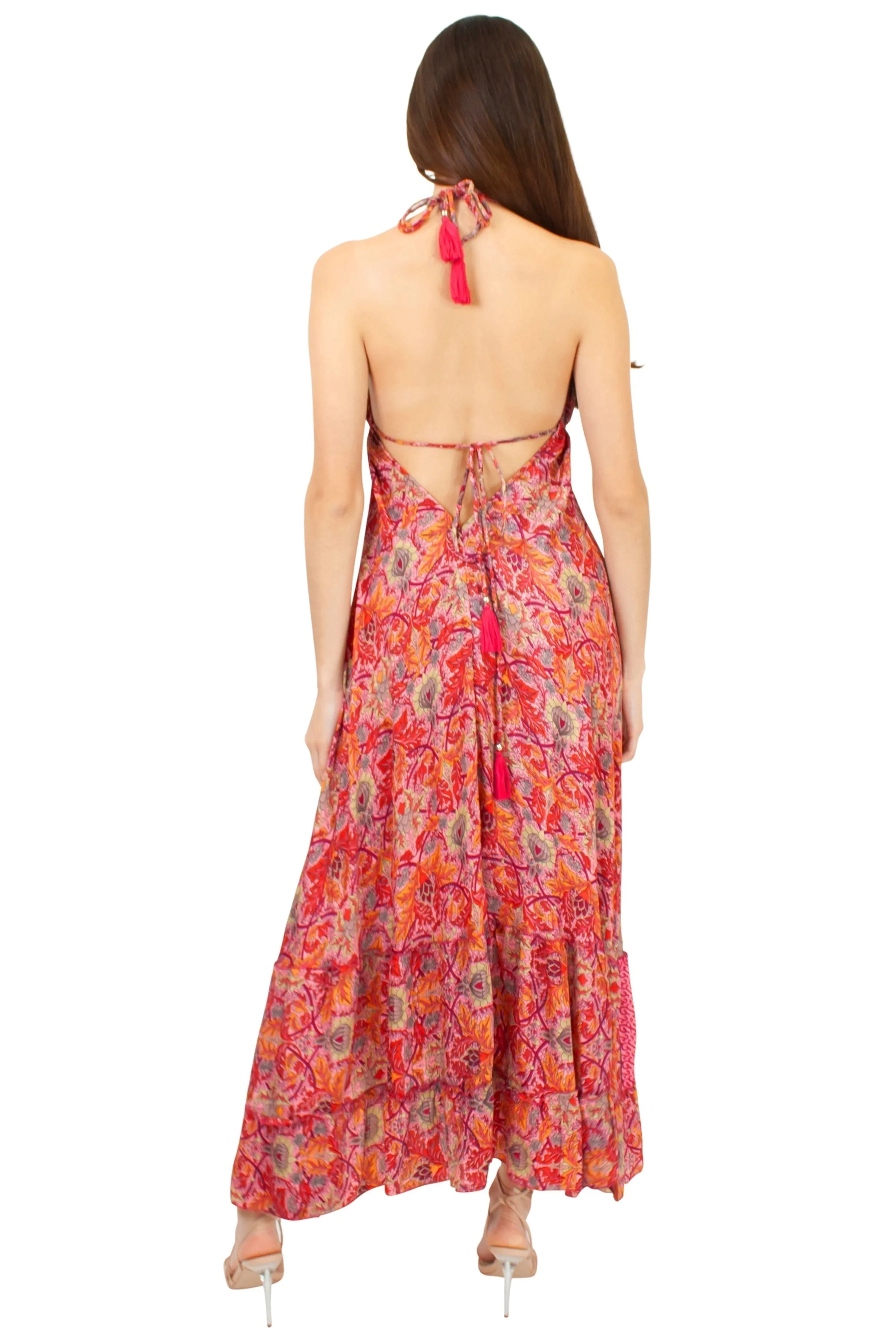 Lazy Daisy Adjustable halter dress in Turquoise (DK-5036S)